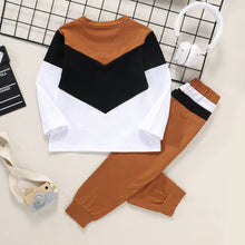 Load image into Gallery viewer, Boys WHAT? Color Block Long Sleeve Tee and Pants Set
