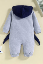 Load image into Gallery viewer, Baby Boy Shark Hooded Jumpsuit
