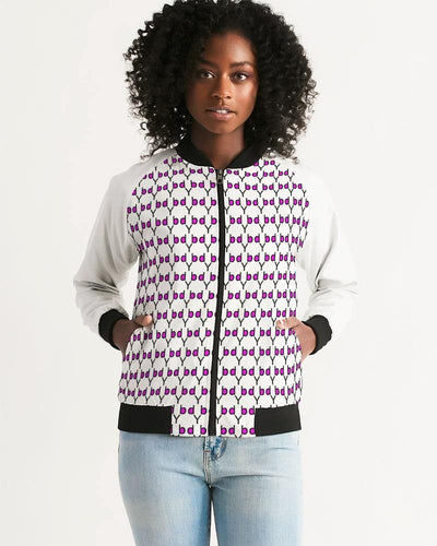 Mysfit Logo Pattern 2 Women's Bomber Jacket - Mysfit Stitch