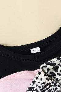 Baby Girl Mixed Print Crisscross Sweatshirt and Joggers Set