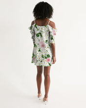 Load image into Gallery viewer, MysfitFloralPattern Women&#39;s Open Shoulder A-Line Dress
