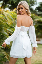 Load image into Gallery viewer, Swiss Dot Off-Shoulder A-Line Mini Dress
