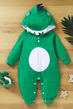 Load image into Gallery viewer, Baby Boy Dinosaur Hooded Jumpsuit
