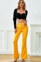 Load image into Gallery viewer, Pleated Flare Pants with Pockets
