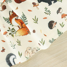 Load image into Gallery viewer, Girls Woodland Creatures Bow Detail Waffle-Knit Dress
