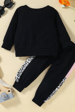 Load image into Gallery viewer, Baby Girl Mixed Print Crisscross Sweatshirt and Joggers Set
