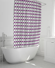 Load image into Gallery viewer, Mysfit Logo Pattern 2 Shower Curtain 72&quot;x72&quot; - Mysfit Stitch

