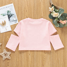 Load image into Gallery viewer, Girls Cutout Sleeve Waffle Knit Top

