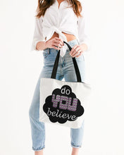 Load image into Gallery viewer, DoYOUBelieveXX Canvas Zip Tote - Mysfit Stitch

