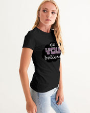 Load image into Gallery viewer, DoYOUBelieveXX Women&#39;s Graphic Tee - Mysfit Stitch

