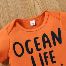 Load image into Gallery viewer, Baby Boy OCEAN LIFE Bodysuit and Whale Print Joggers Set
